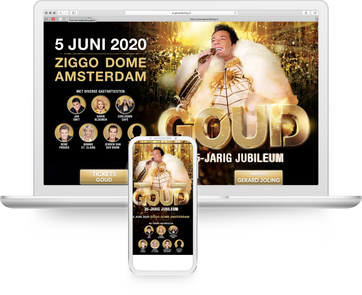 Website laten maken in Nieuwegein - Gerard Joling Website webdesign Utrecht