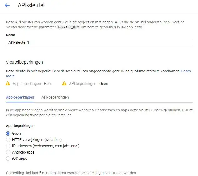 api key voor google maps integratie 2