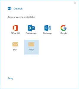 Email instellen in Outlook 12